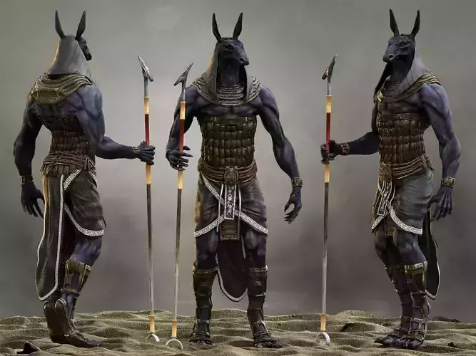 Seth God Low-poly 3D model