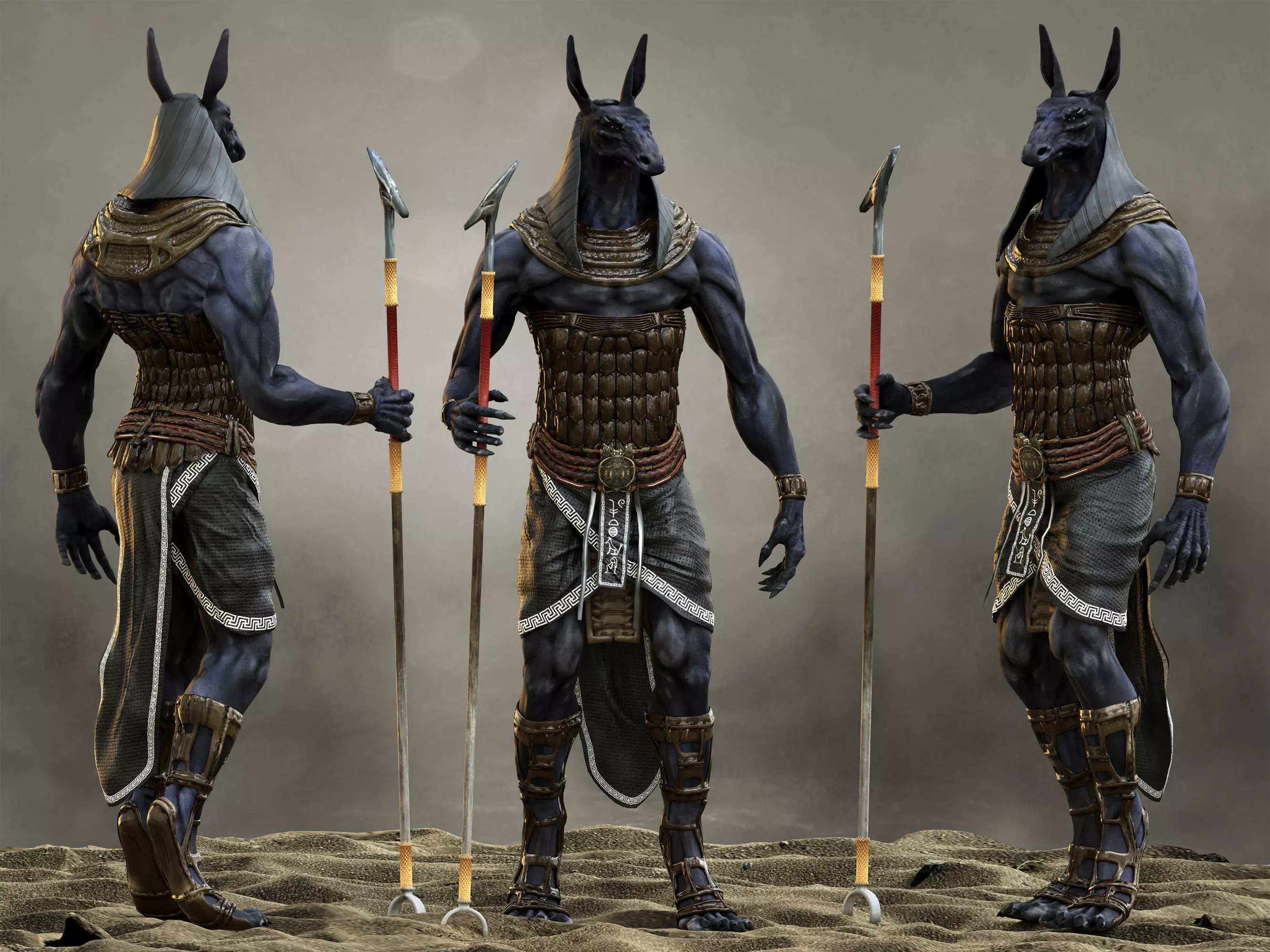 Seth God Low-poly 3D model_0