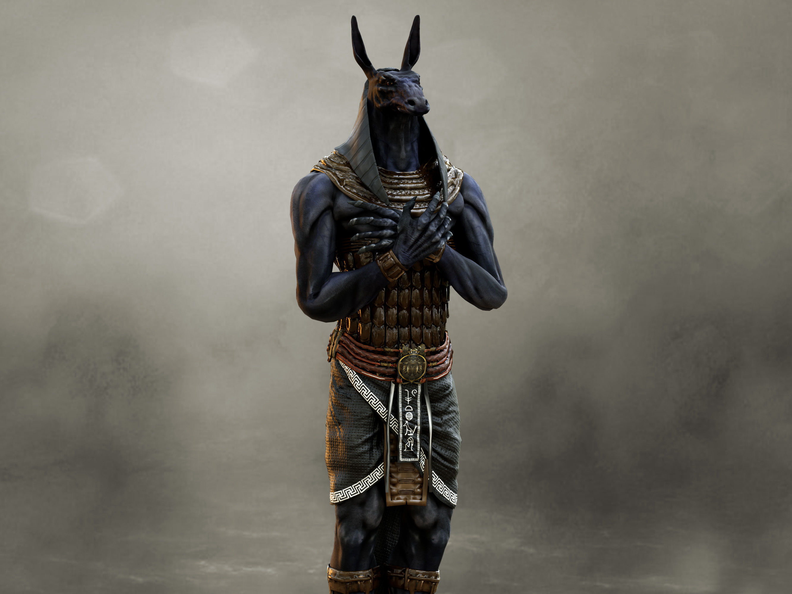 Seth God Low-poly 3D model_6