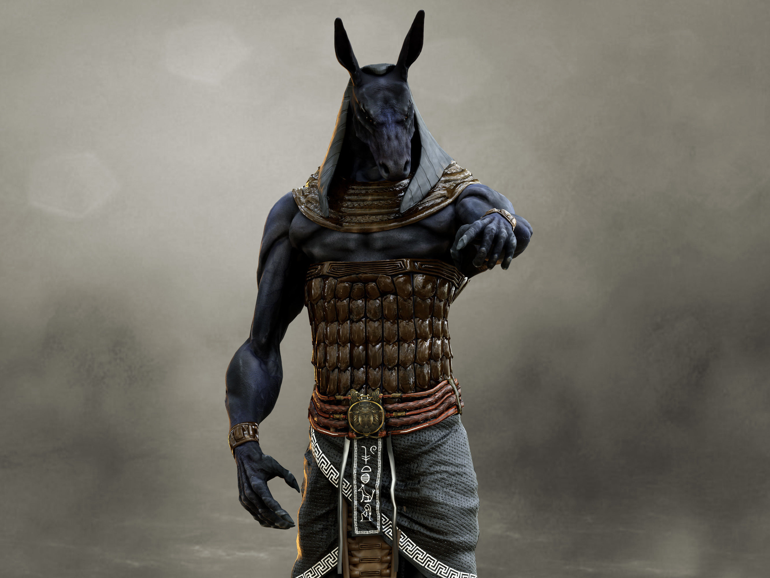 Seth God Low-poly 3D model_4