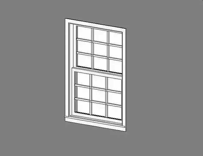 Double-Hung Window Revit 3D print model