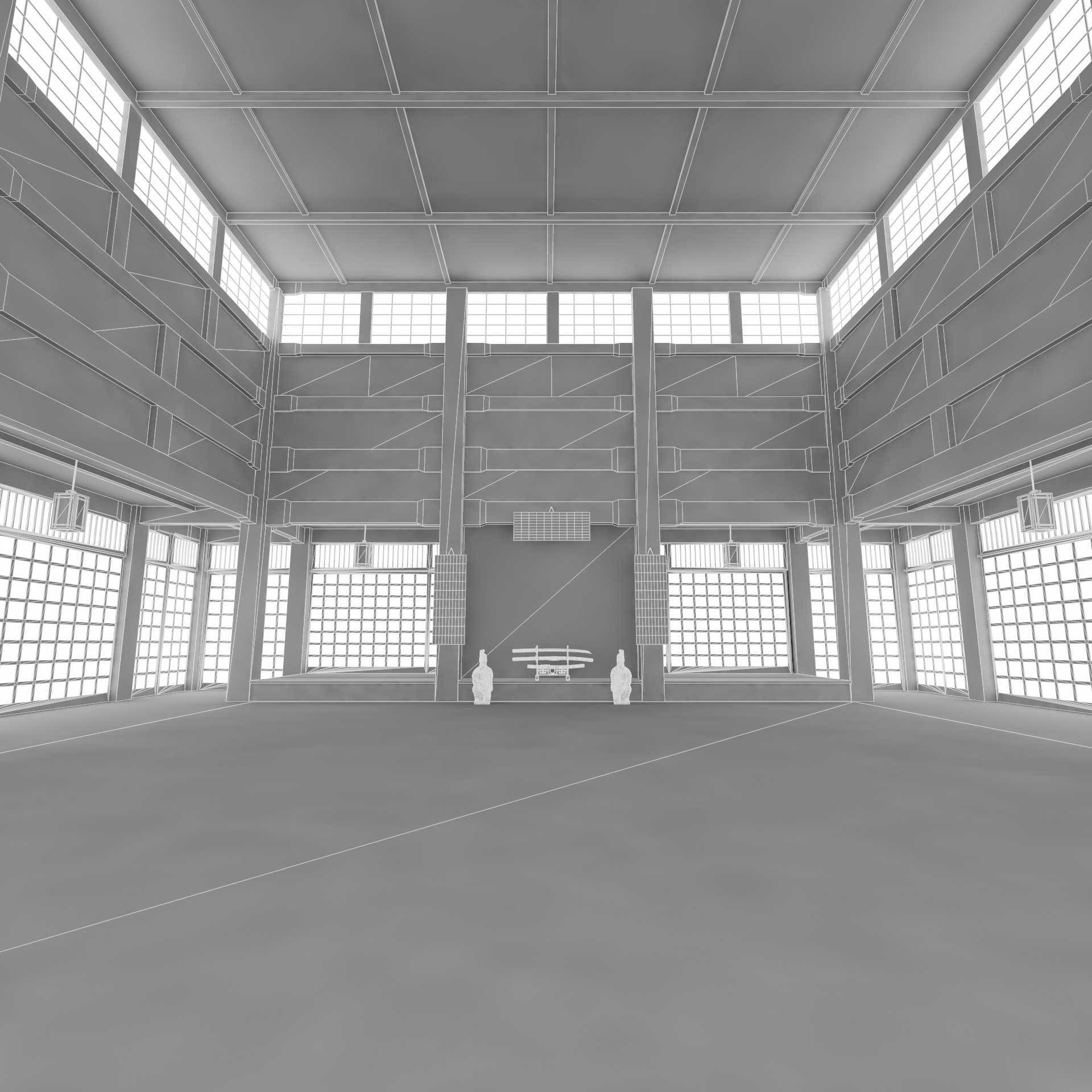 VR Japanese Martial Arts Training Dojo 3D model_16