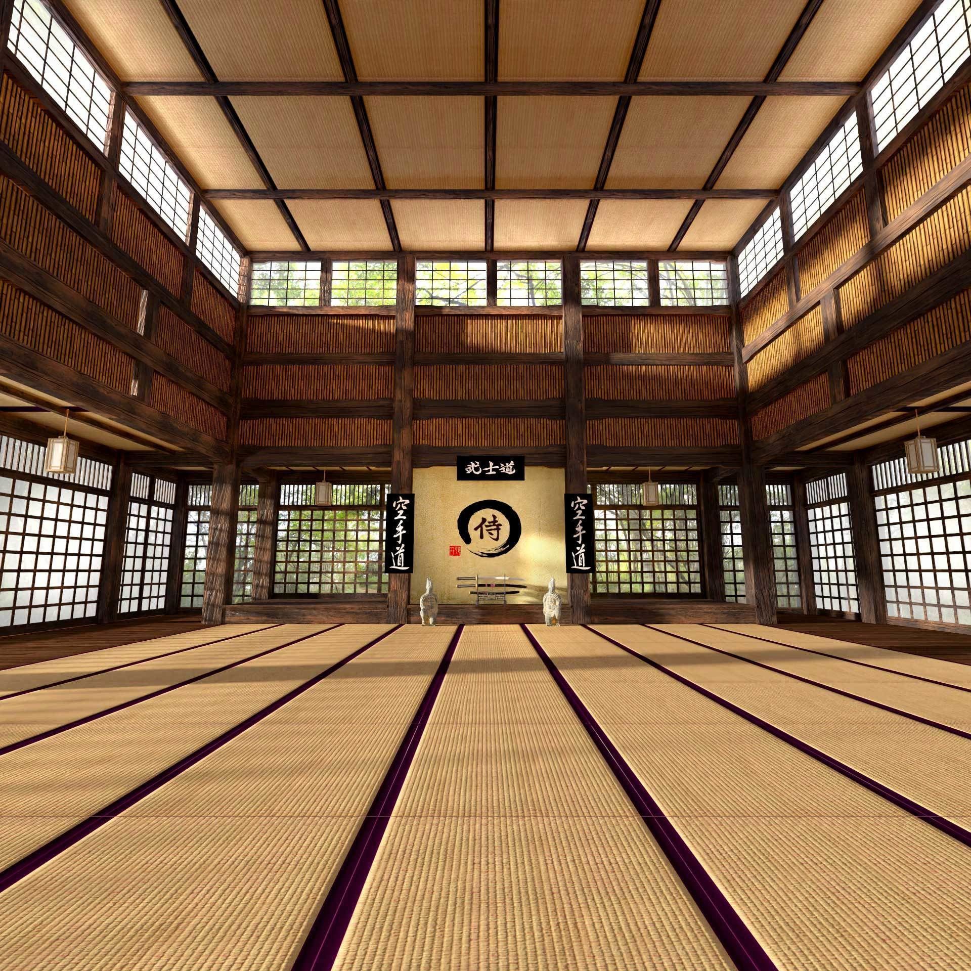 VR Japanese Martial Arts Training Dojo 3D model_14