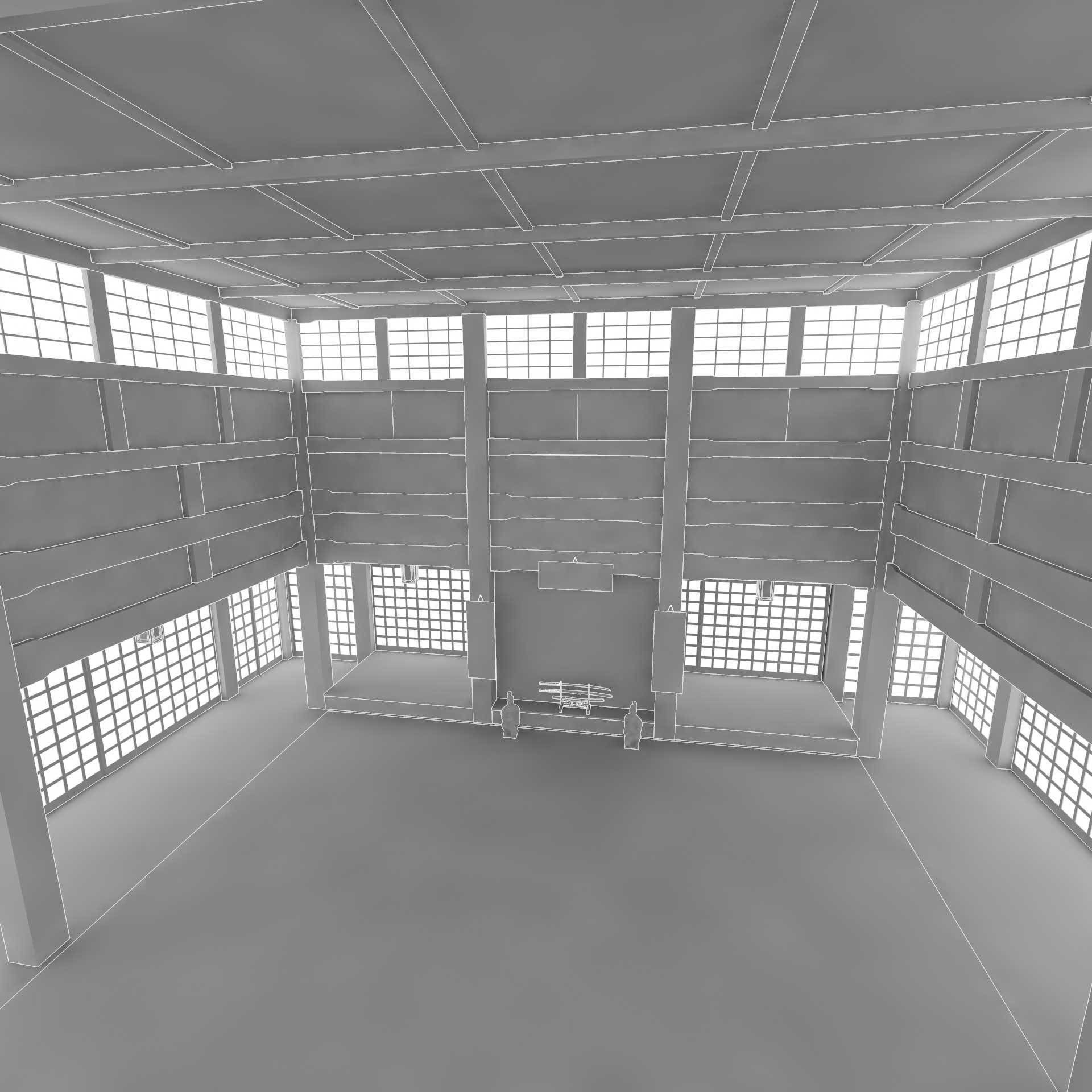 VR Japanese Martial Arts Training Dojo 3D model_18