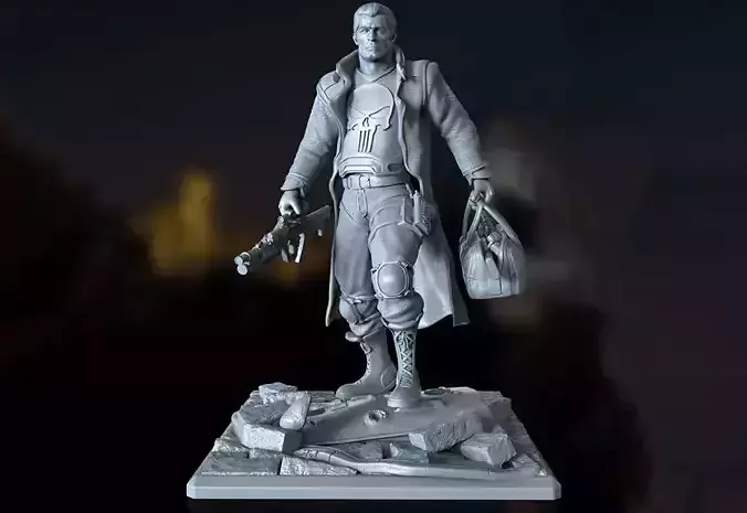 The Punisher Marvel 3D Model Ready to Print STL