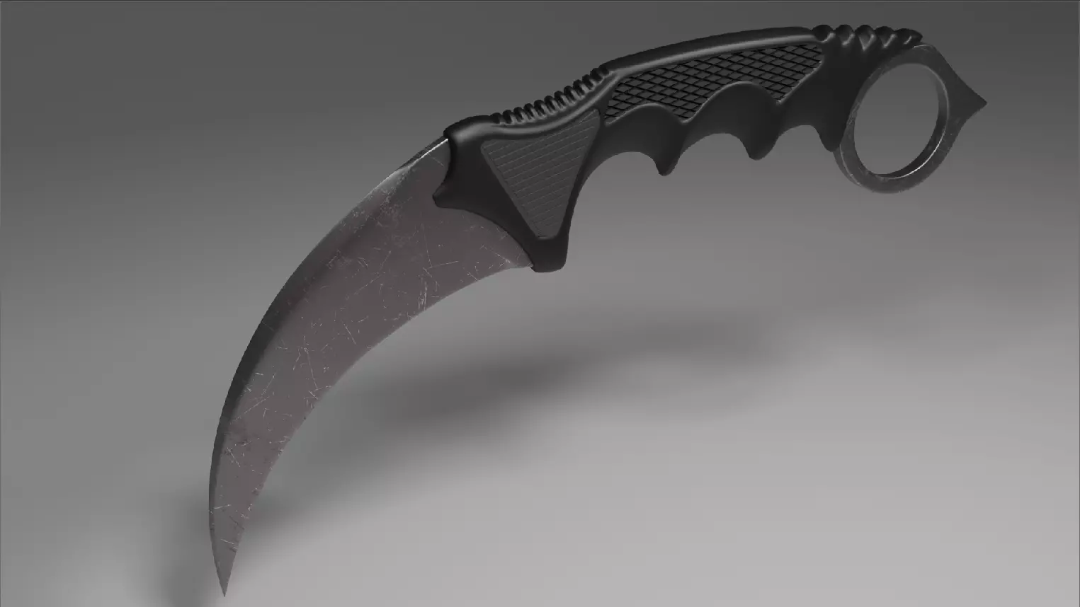 karambit pencil 3D model_0