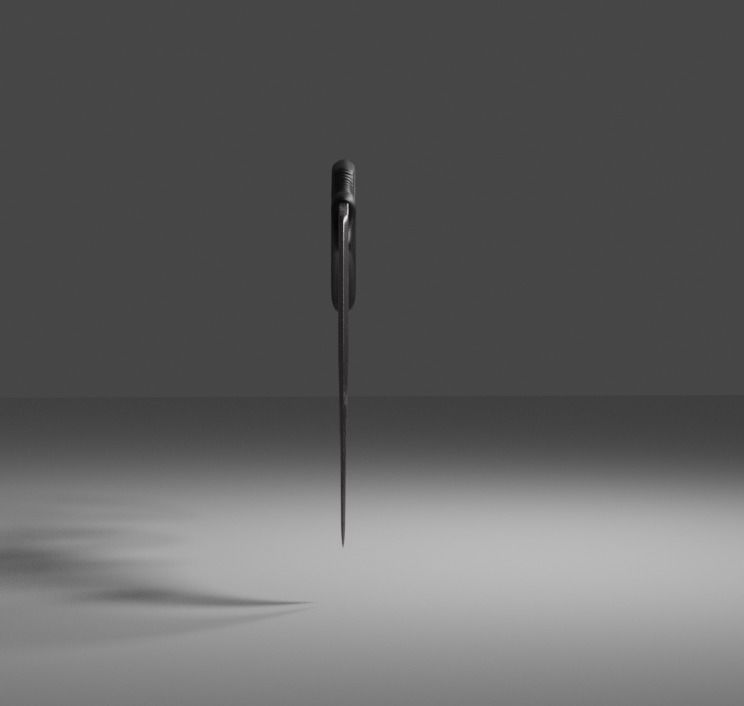 karambit pencil 3D model_1