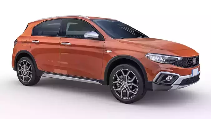 Fiat Tipo Cross 2021 Low-poly 3D model