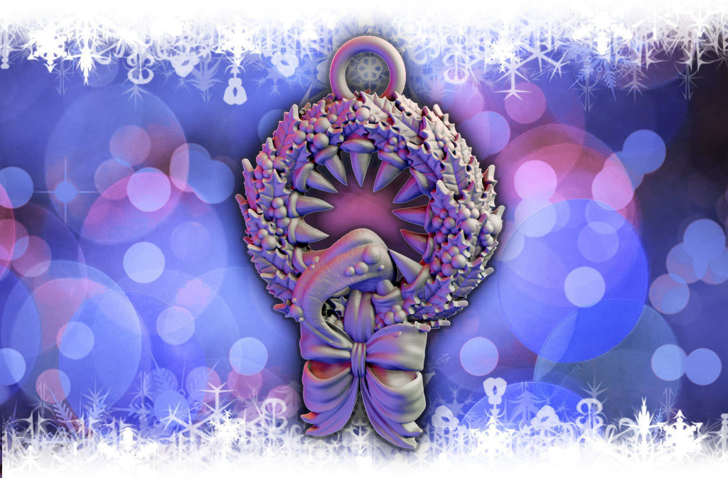 MimiChristmas ornament with bow 3D print model_18