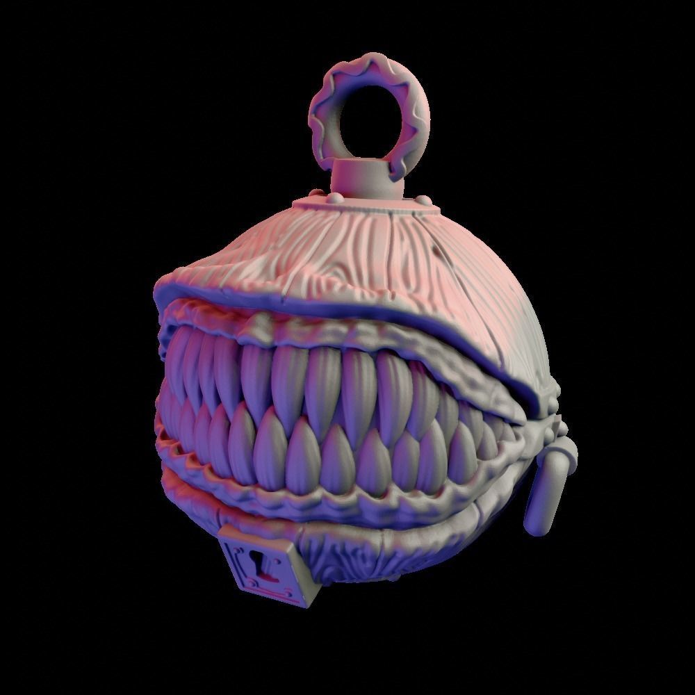 MimiChristmas ornament with bow 3D print model_5