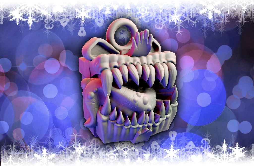 MimiChristmas ornament with bow 3D print model_12