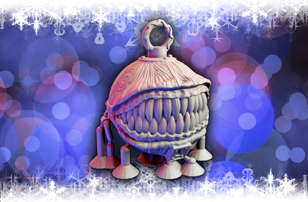 MimiChristmas ornament with bow 3D print model_17