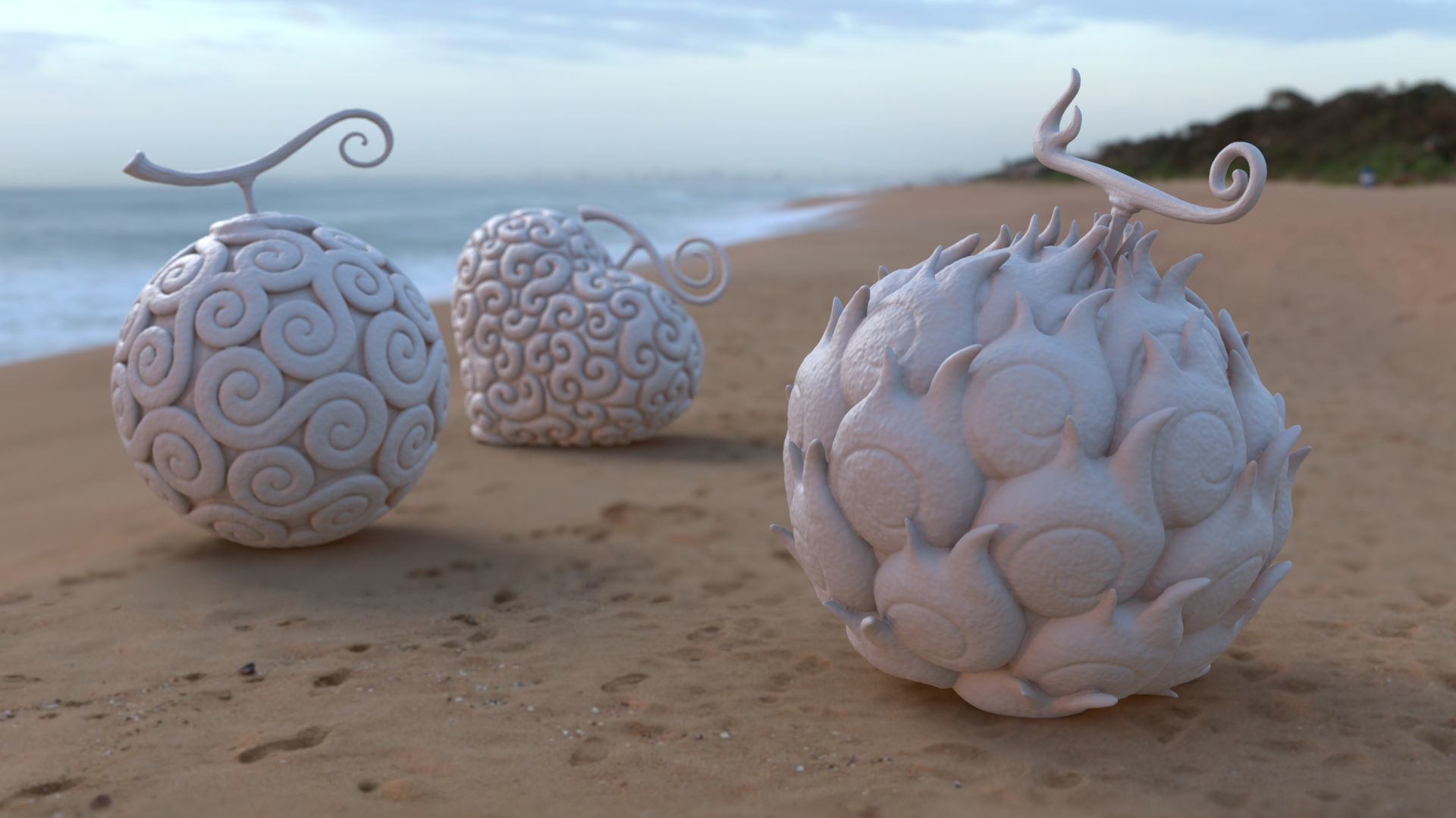 GOMU GOMU NO MI - DEVIL FRUIT 3D model_4