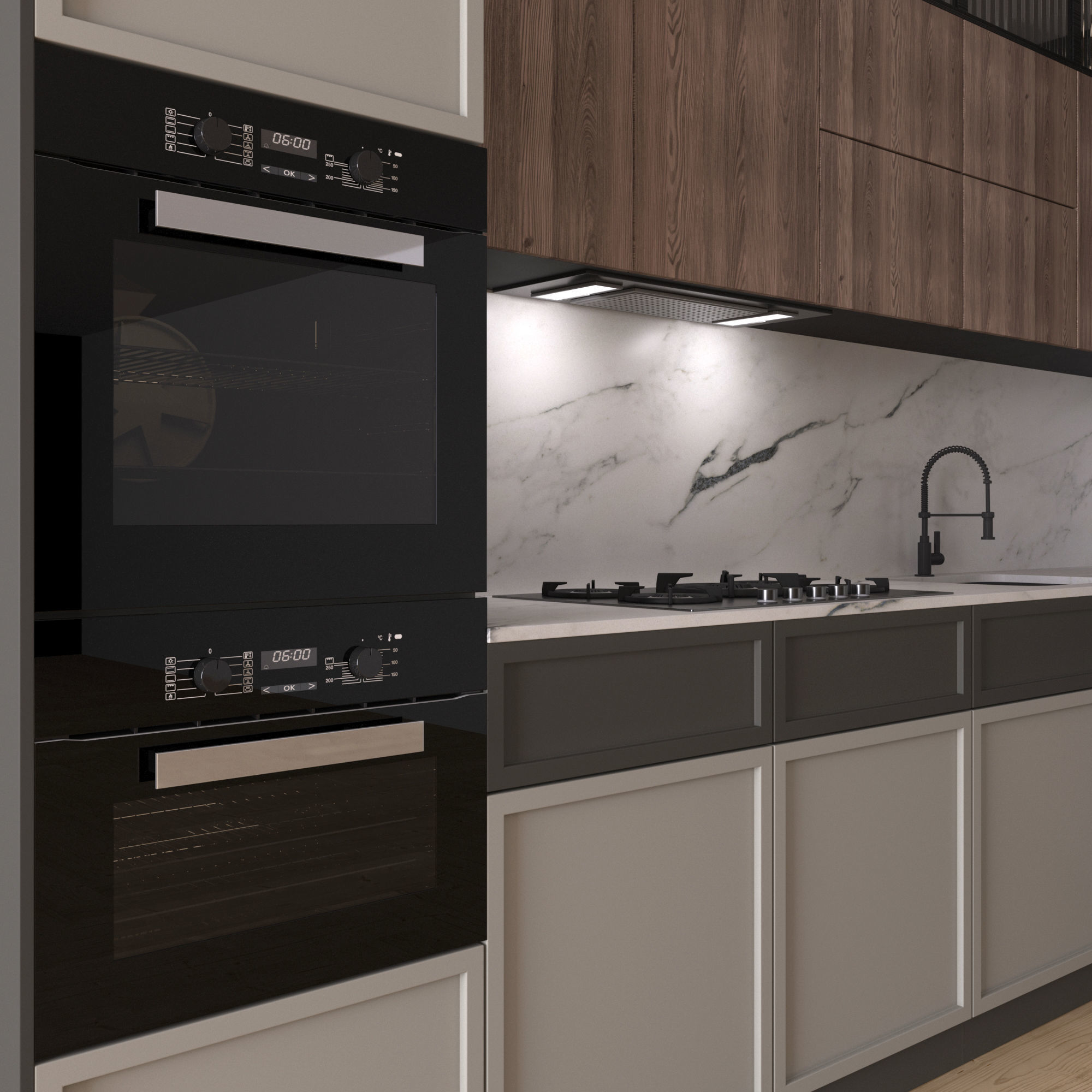 Kitchen Modern 17 - Corner Kitchen 3D model_2