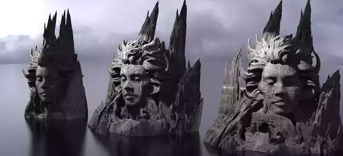 Fallen Angel cliffs 3 Dark versions