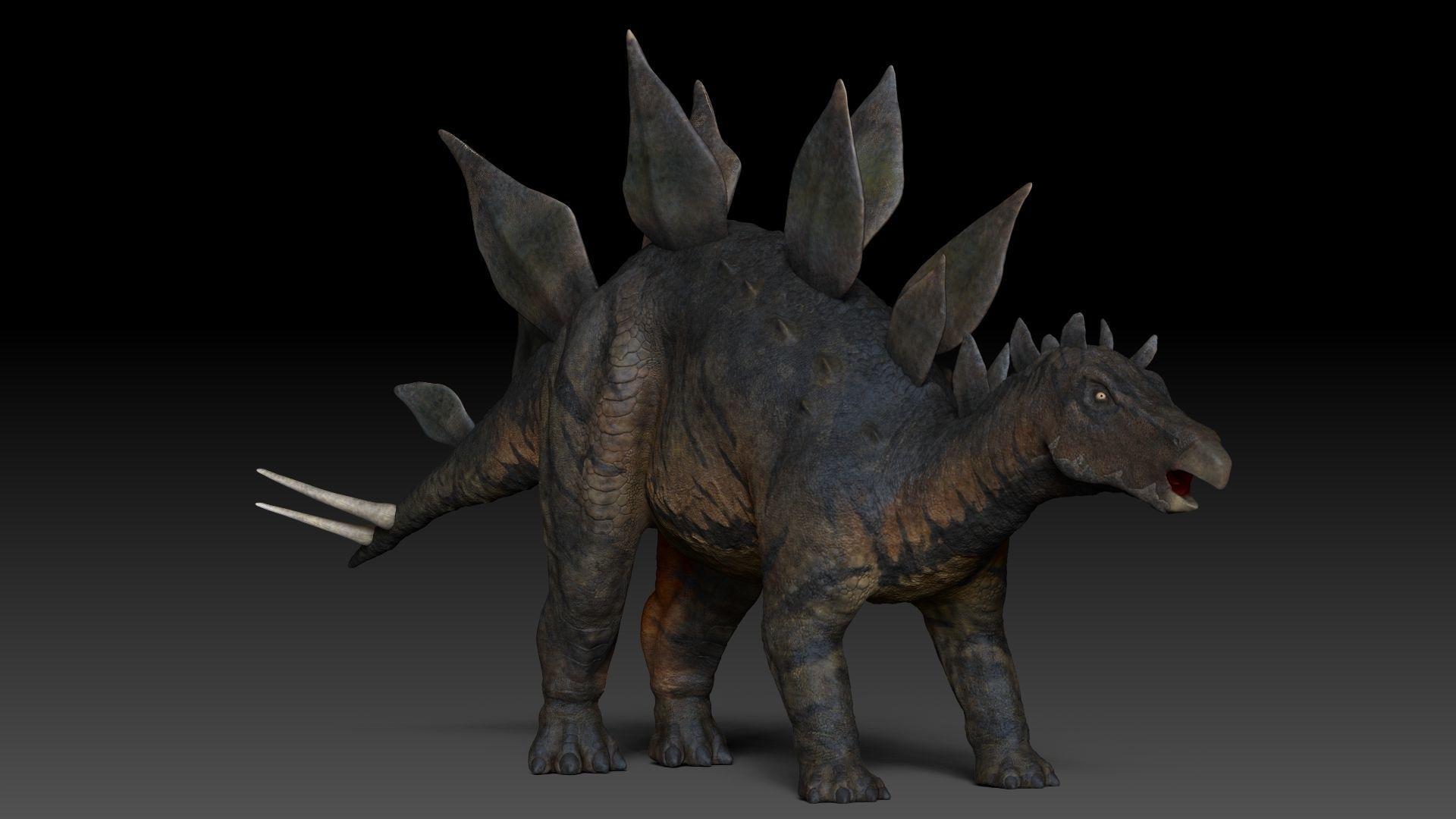 Dinosaur Stegosaurus Sculpt Project 3D model_7