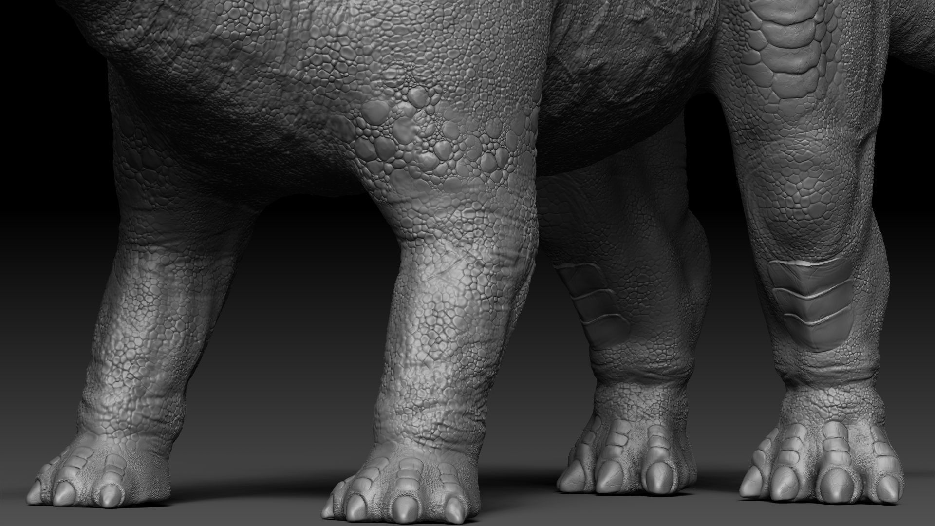 Dinosaur Stegosaurus Sculpt Project 3D model_12