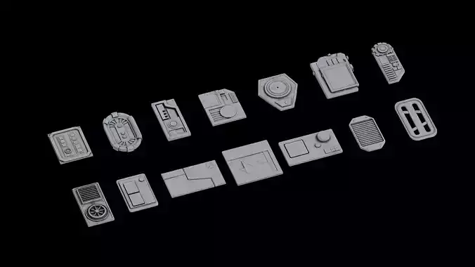 Sci-fi Kitbash - Star Wars props details plates