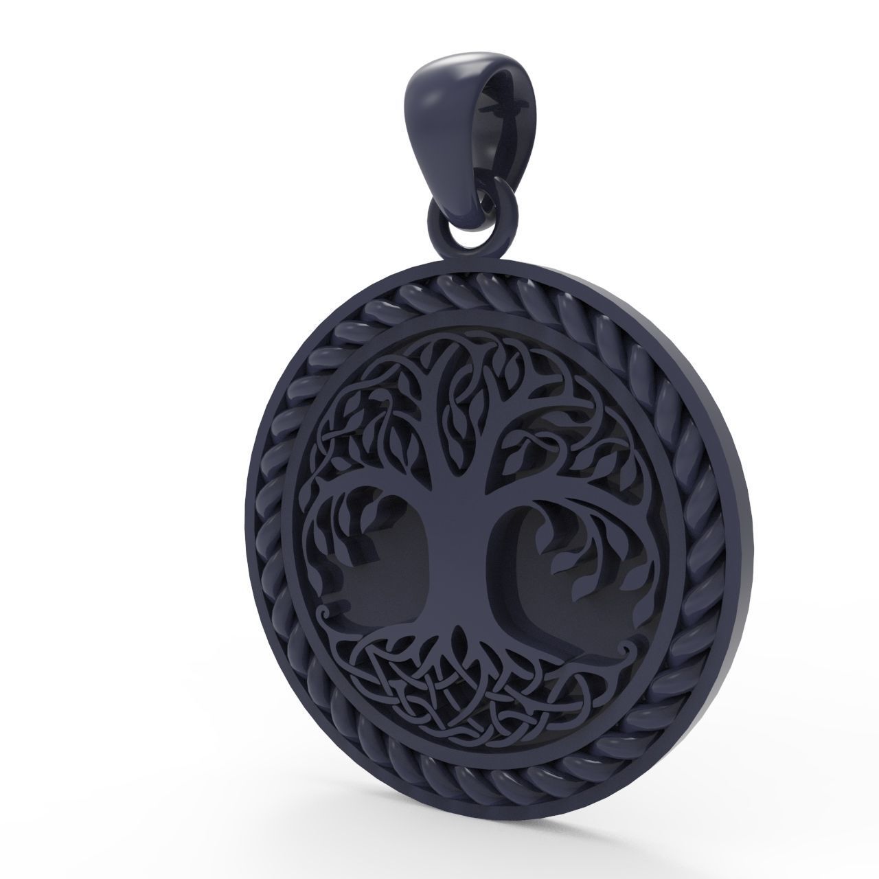 Tree of life pendant rope model 3D print model_11
