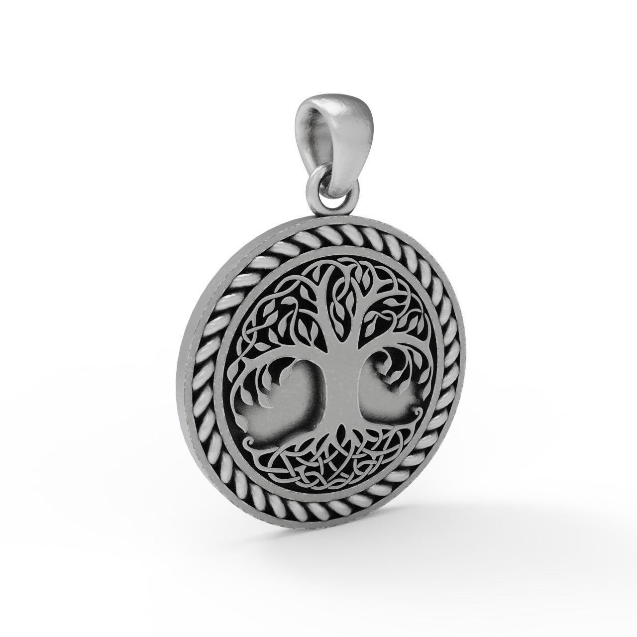 Tree of life pendant rope model 3D print model_8