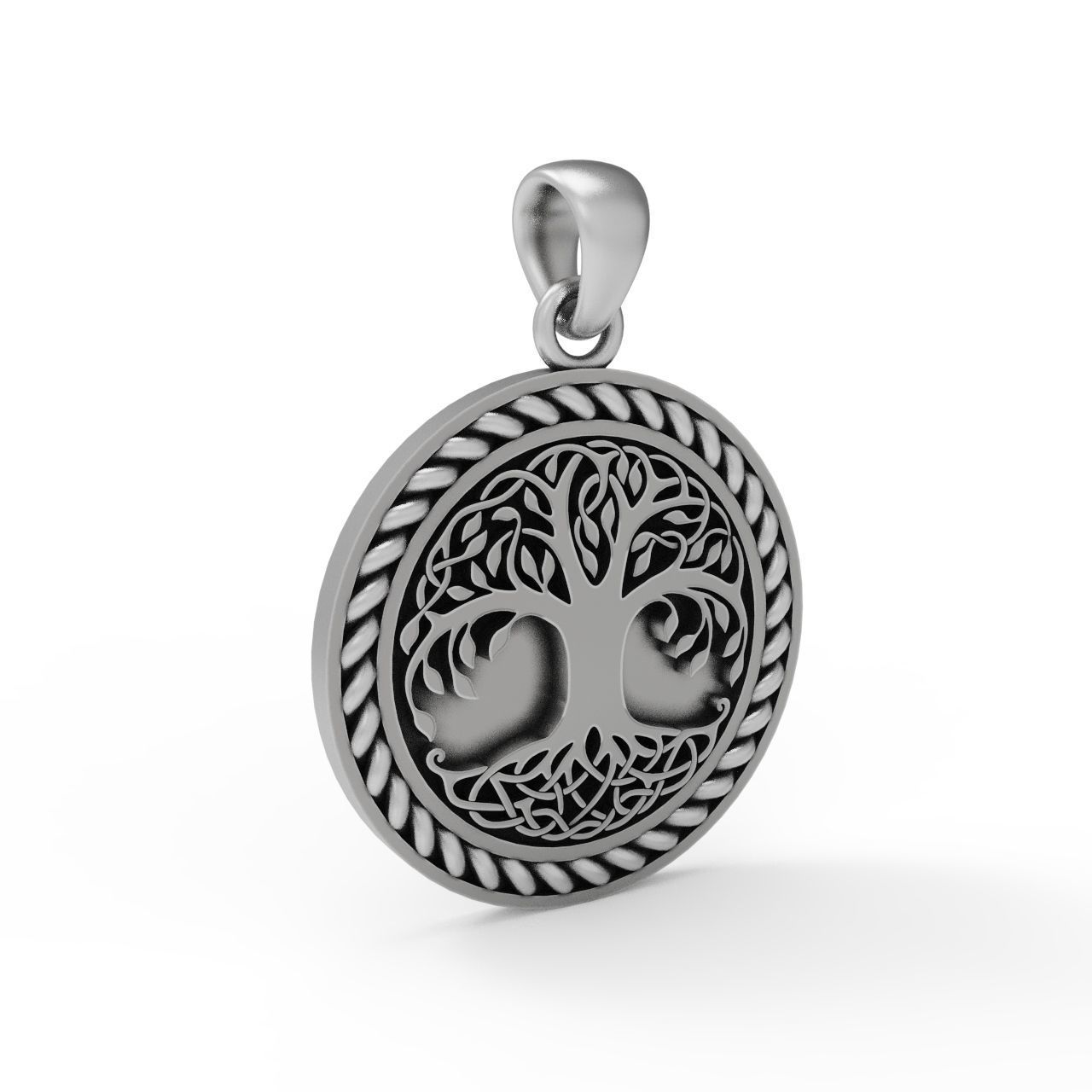 Tree of life pendant rope model 3D print model_10