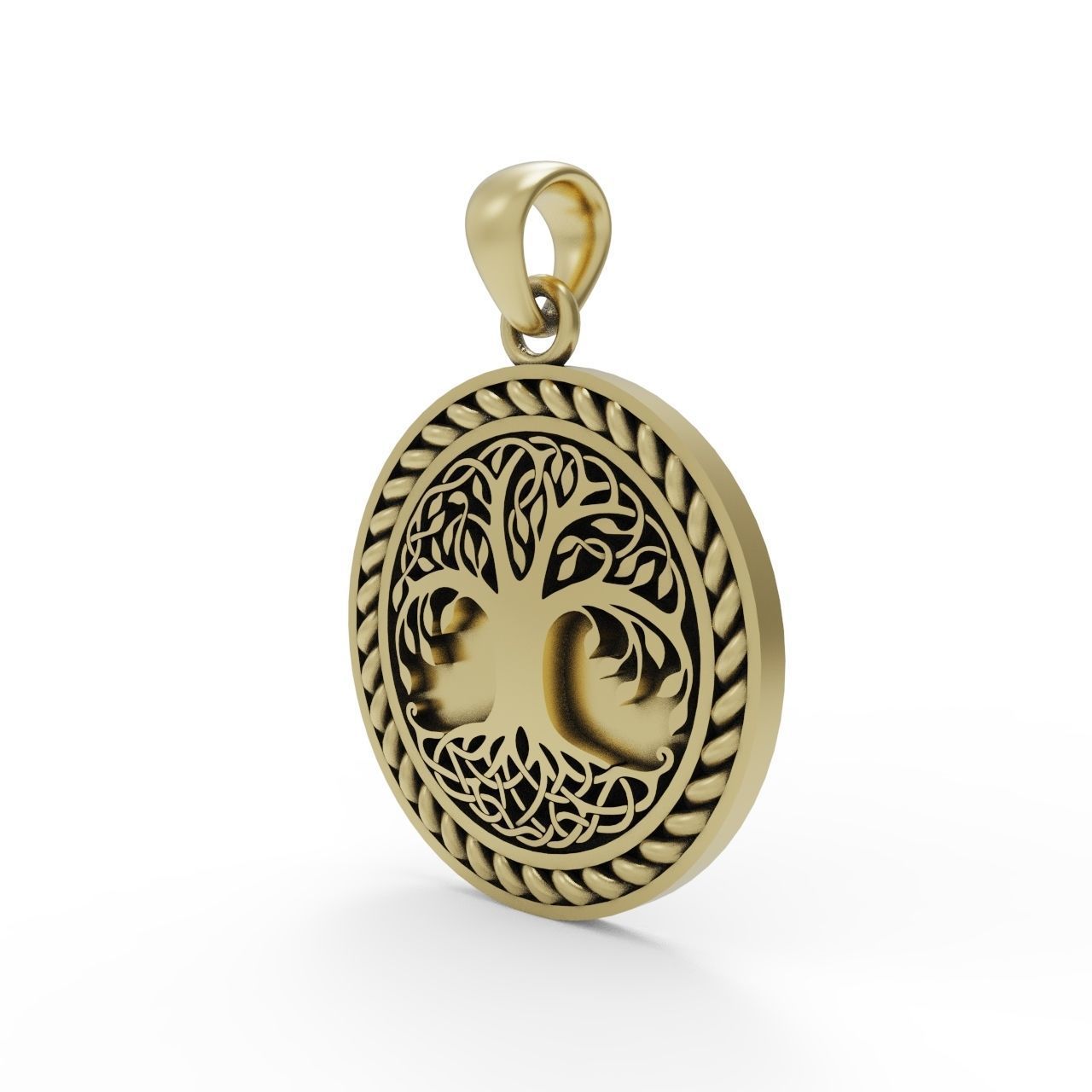 Tree of life pendant rope model 3D print model_4