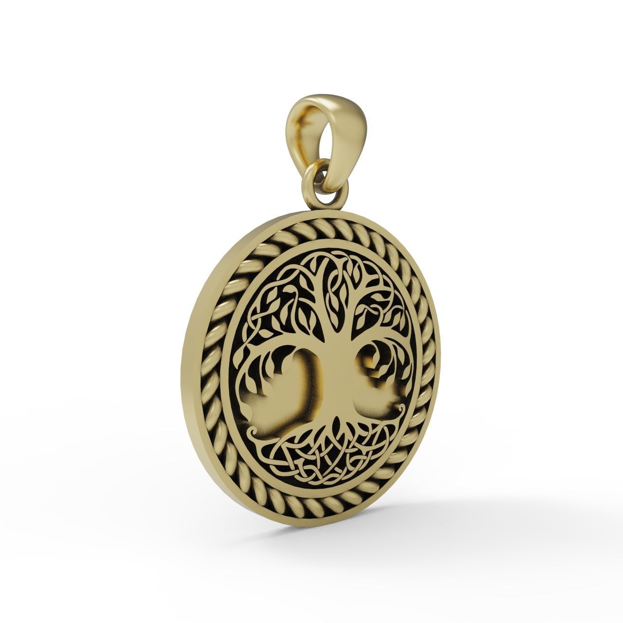 Tree of life pendant rope model 3D print model_6