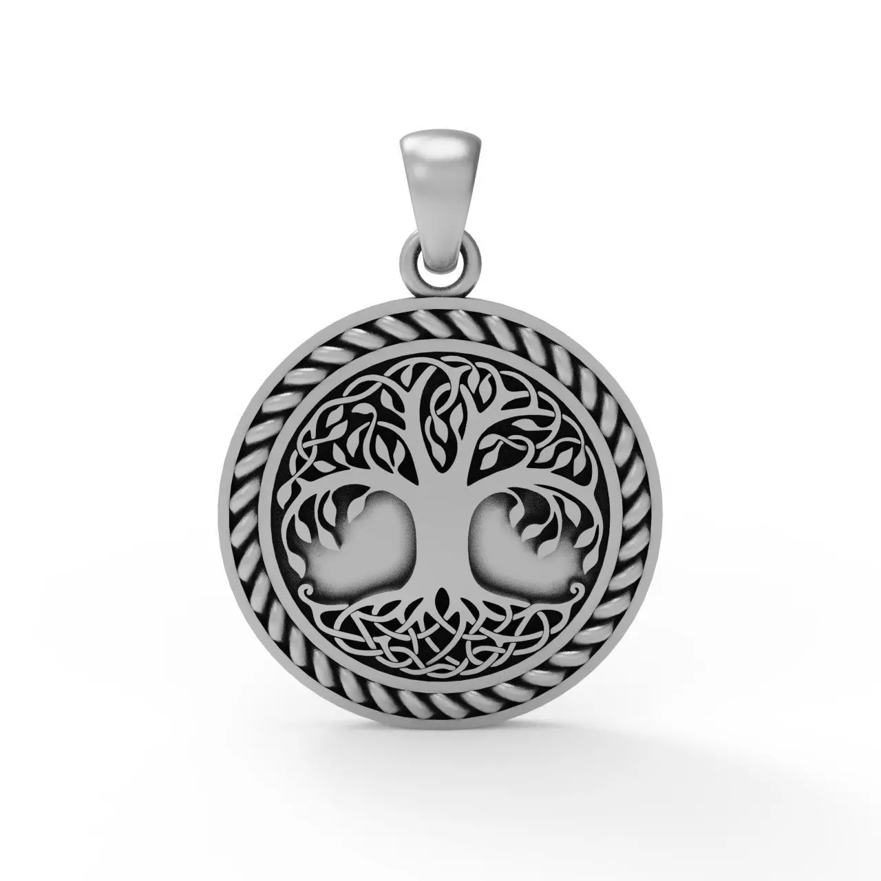 Tree of life pendant rope model 3D print model_0