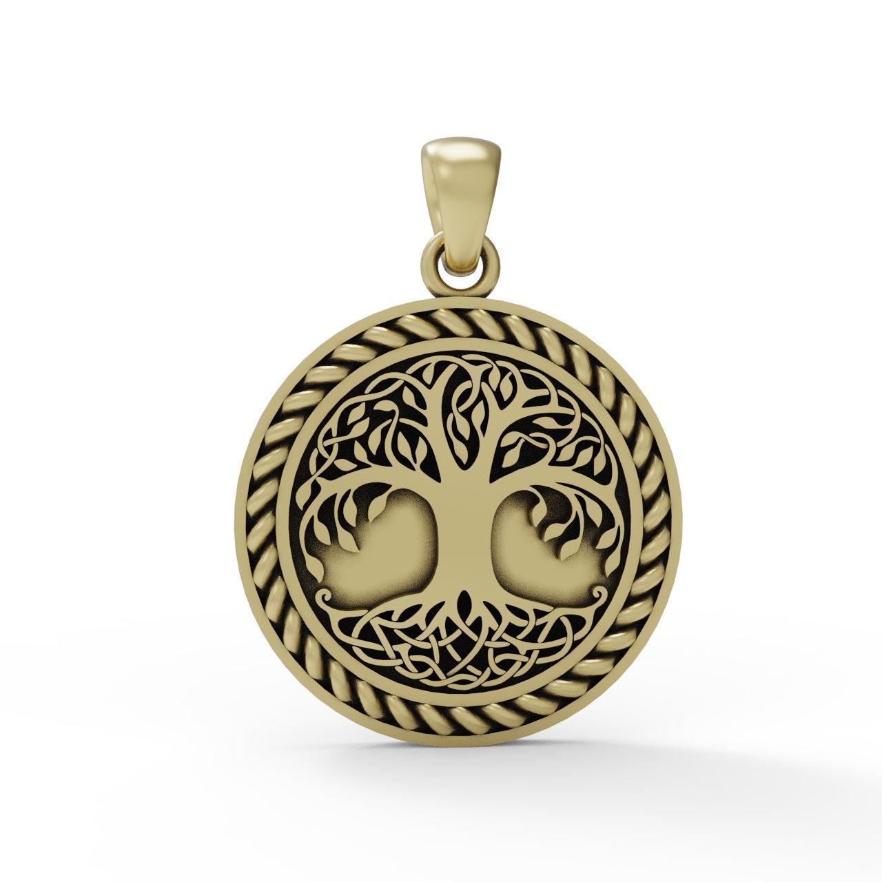 Tree of life pendant rope model 3D print model_5