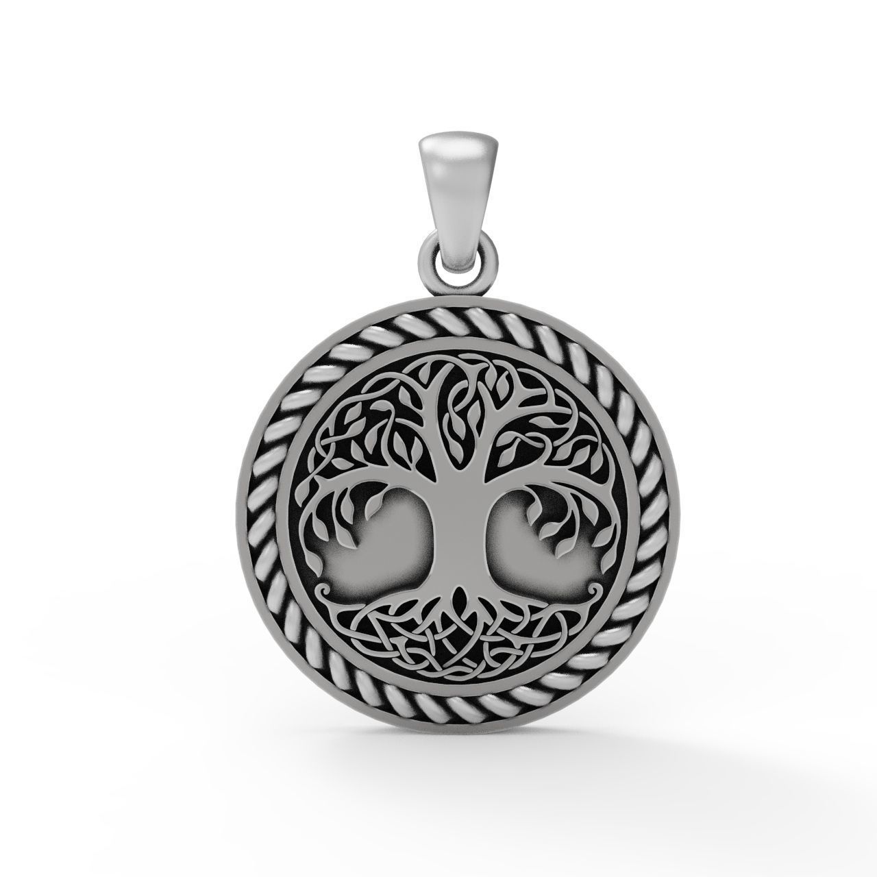Tree of life pendant rope model 3D print model_9
