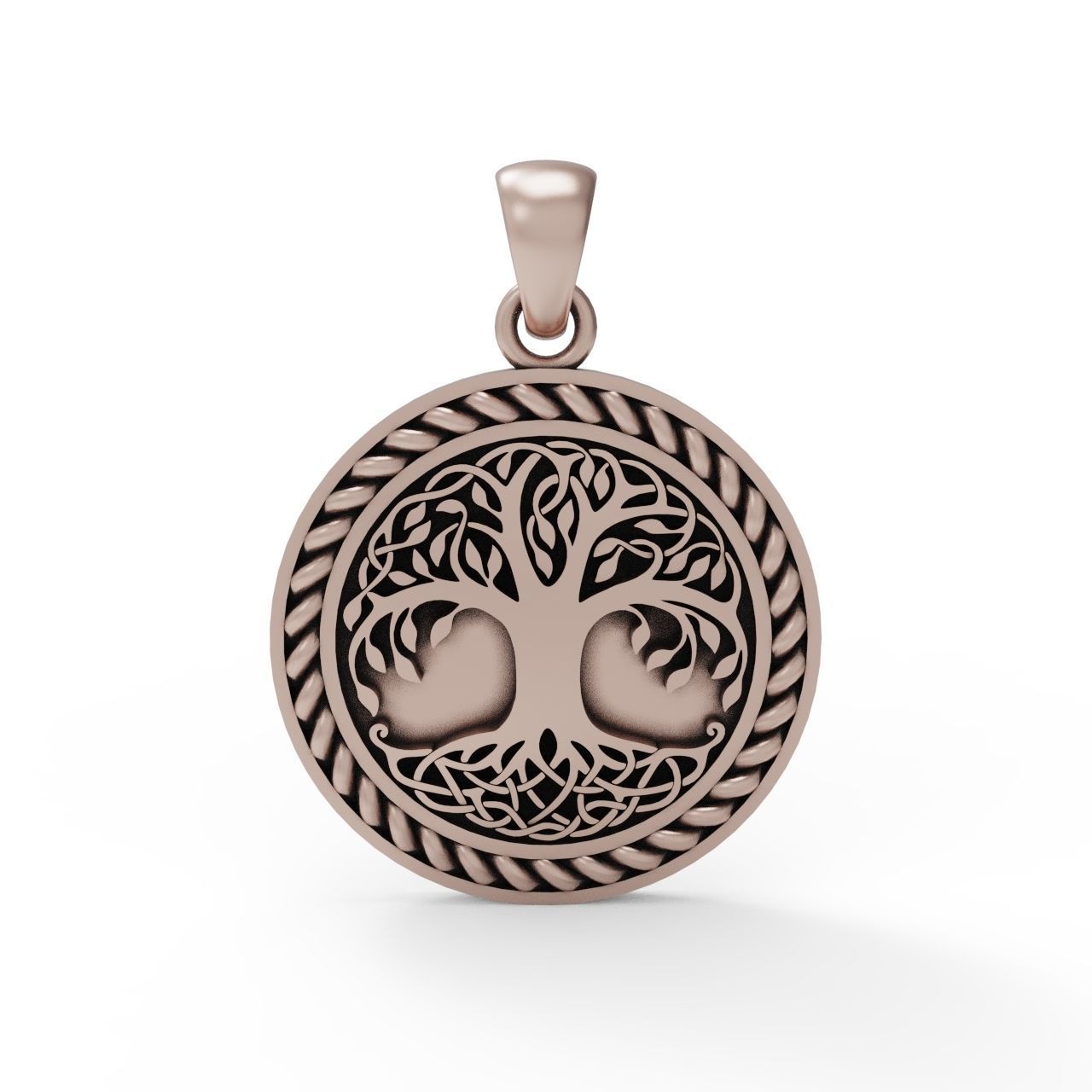 Tree of life pendant rope model 3D print model_2