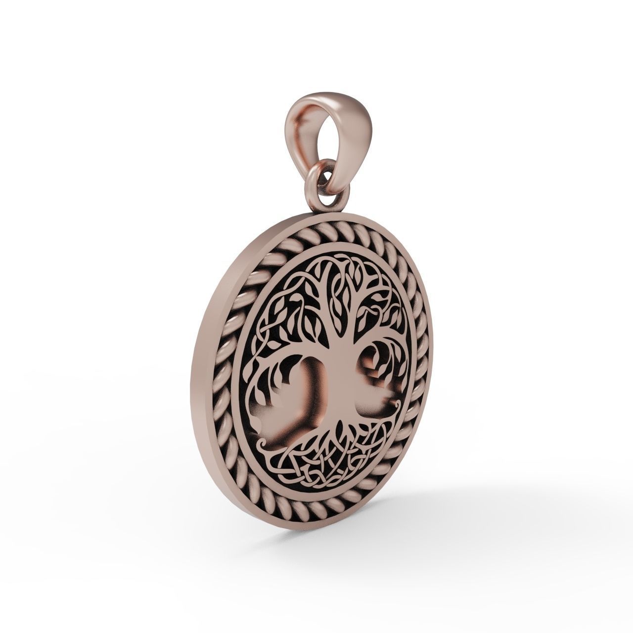 Tree of life pendant rope model 3D print model_3