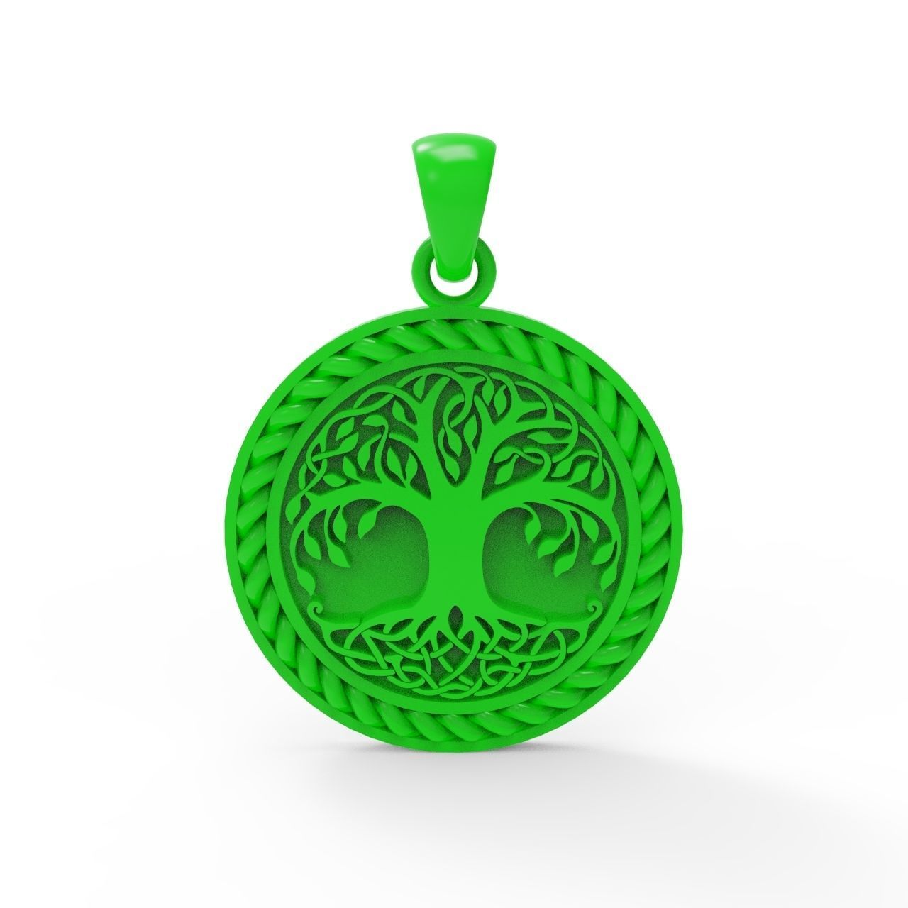 Tree of life pendant rope model 3D print model_12