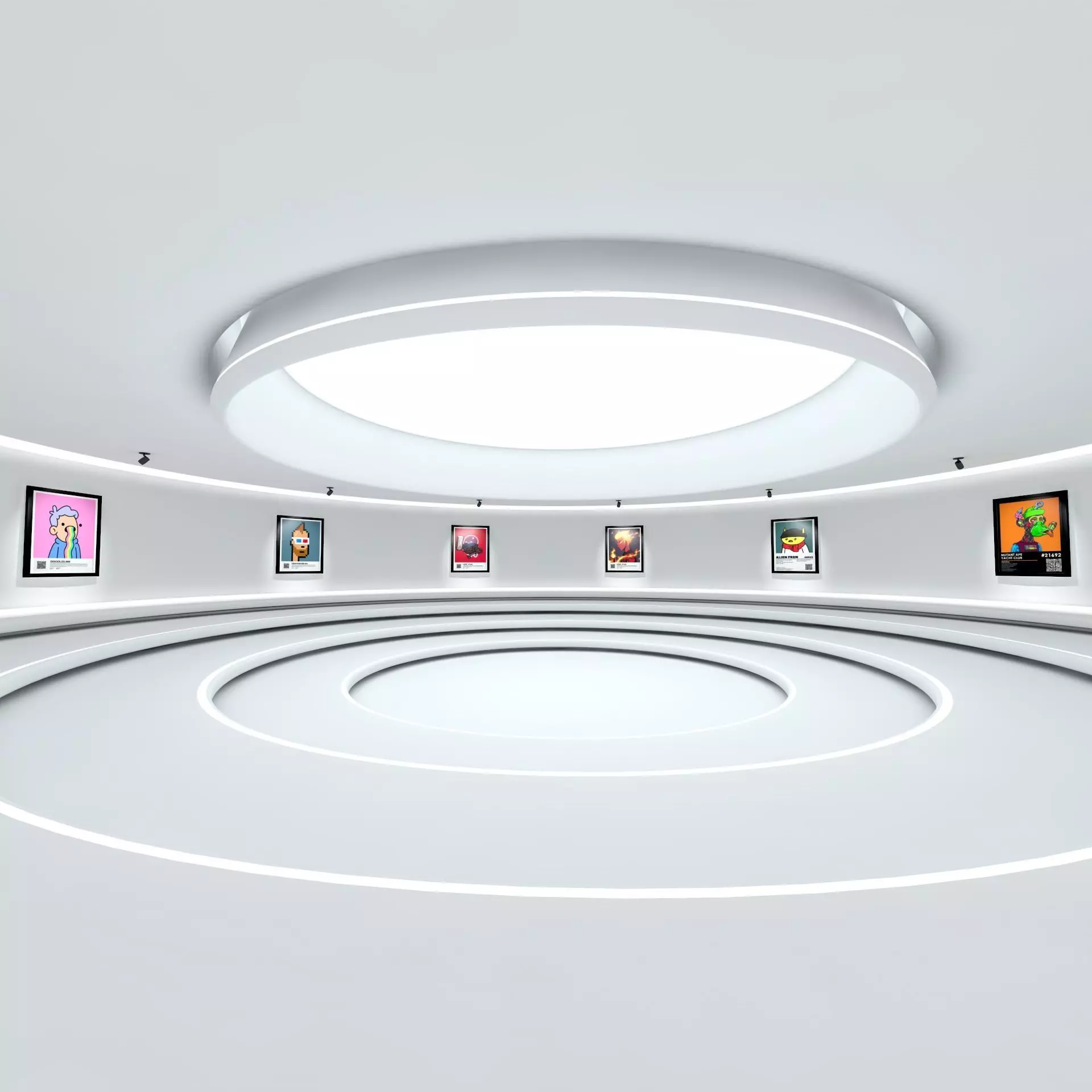 VR Digital Art Exhibition Meta Gallery 3D model