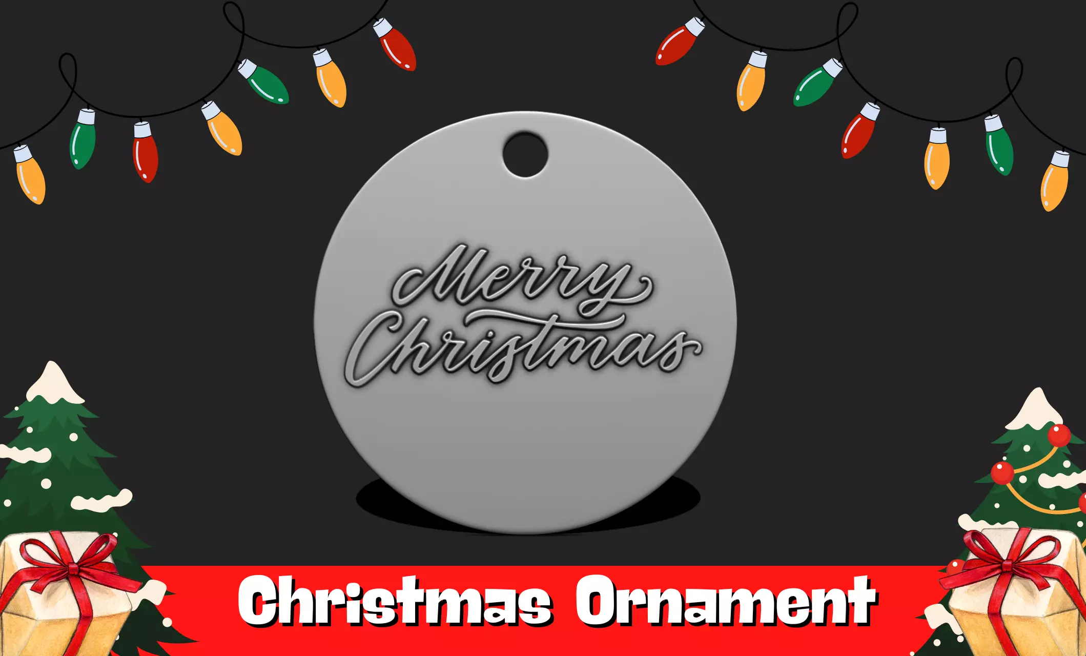 Christmas Ornament - Pendant -  Christmas Tree  - Decor - 01 3D print model_0