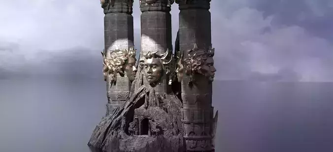 Fallen Angel cliffs 3 Dark versions Kitbash 1