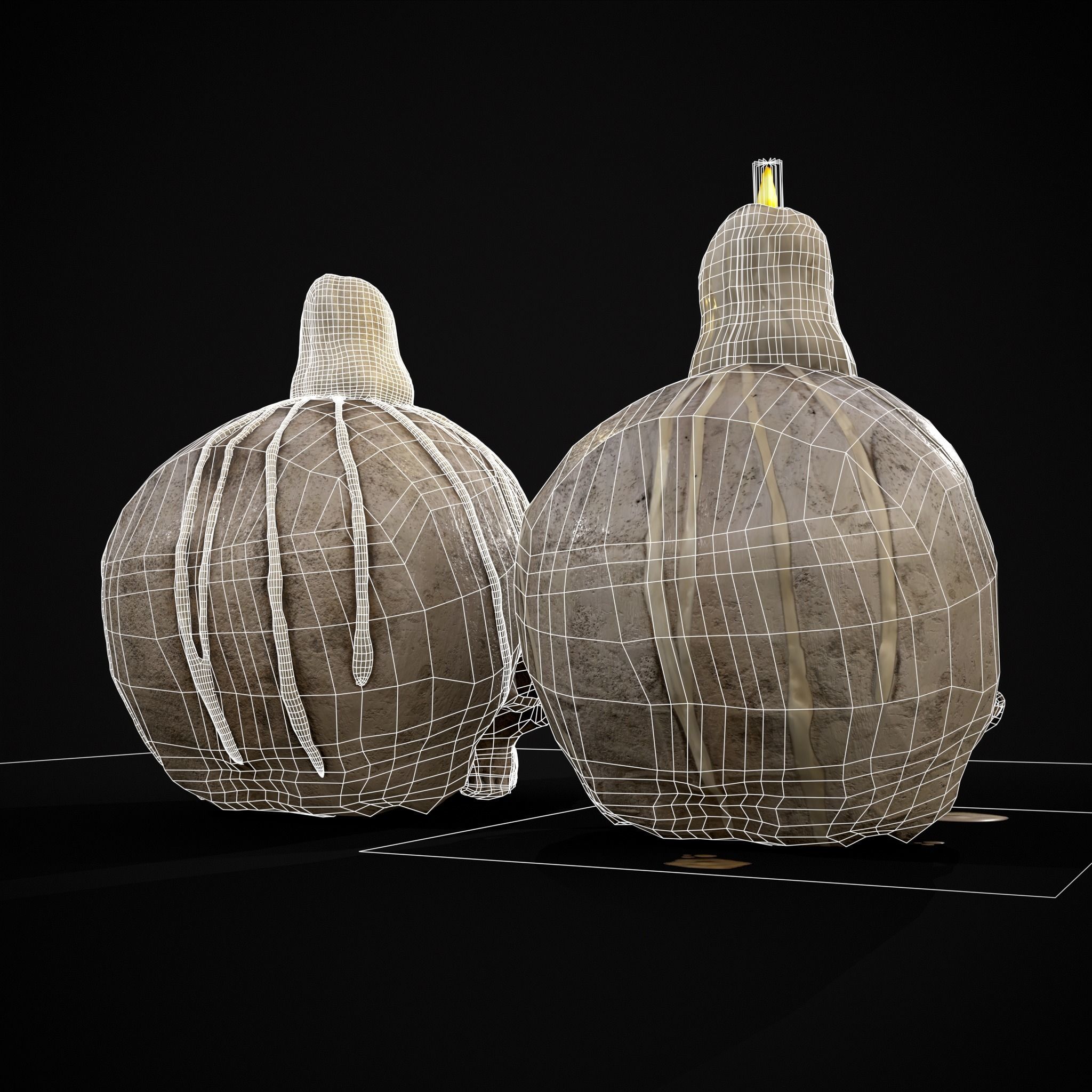 Dripping Wax Cranium Skull Candle  Low-poly 3D model_18