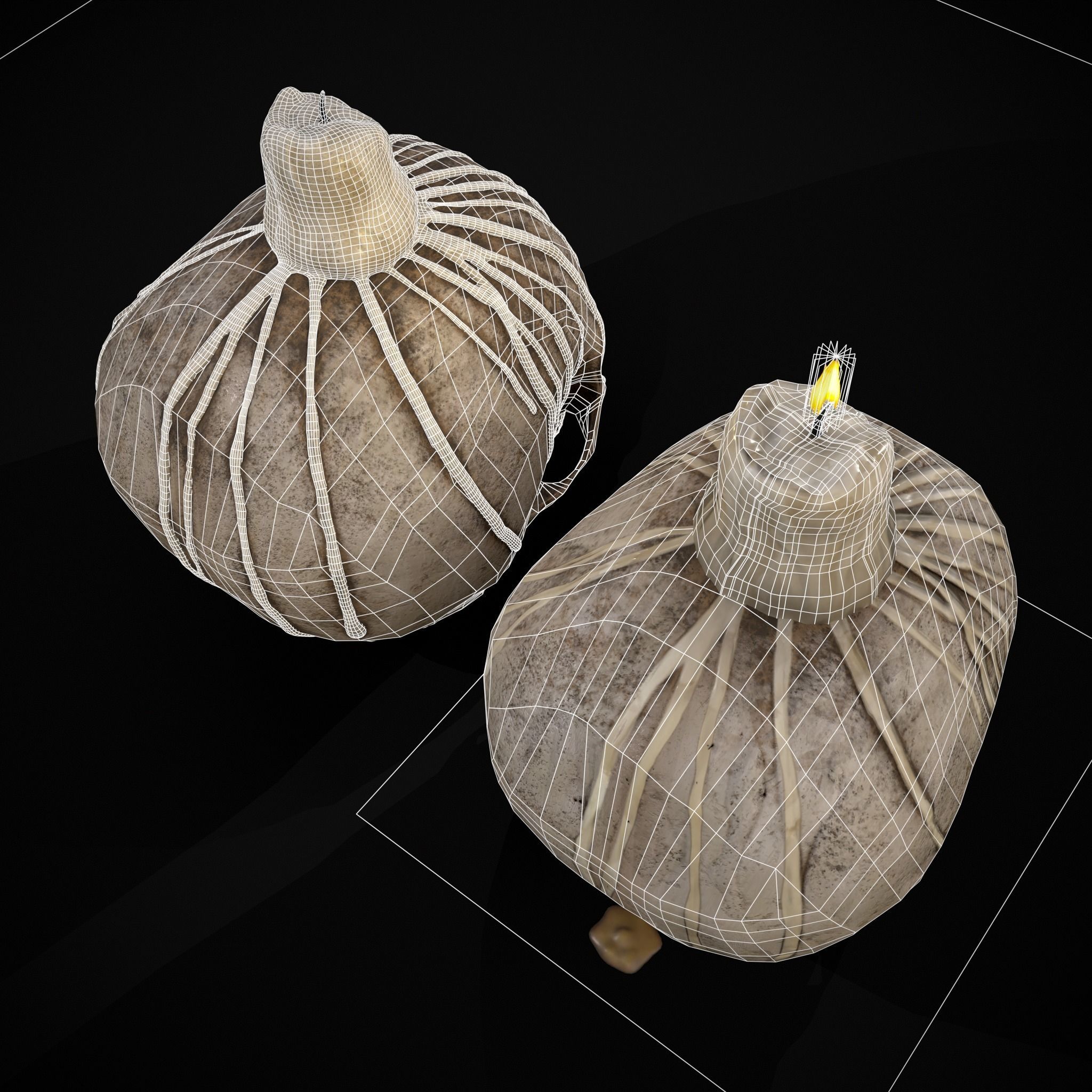 Dripping Wax Cranium Skull Candle  Low-poly 3D model_20