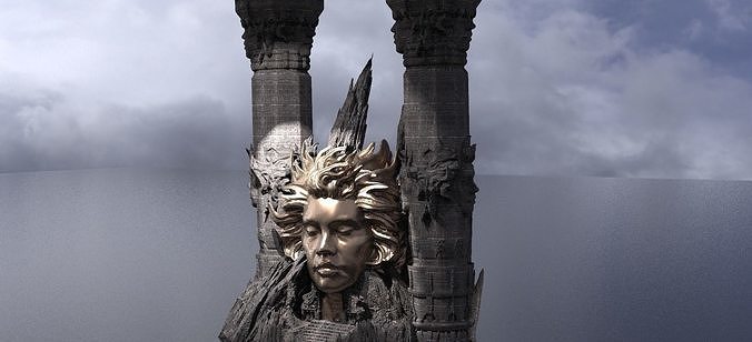 Fallen Angel cliffs 3 Dark versions Kit bash 2  3D model