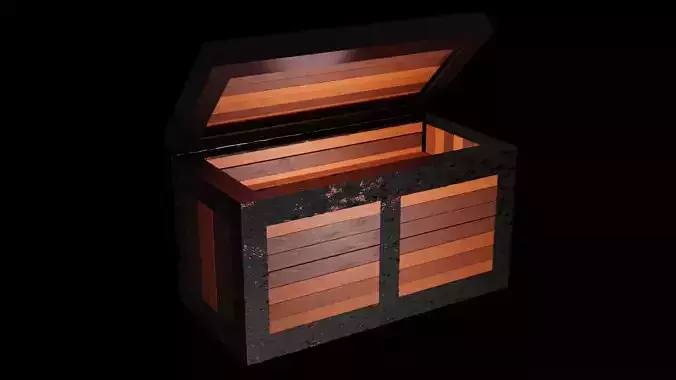 Ancient safe-deposit box 3D model