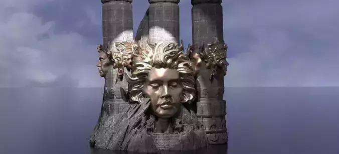 Fallen Angel cliffs 3 Dark versions Kitbash 3 