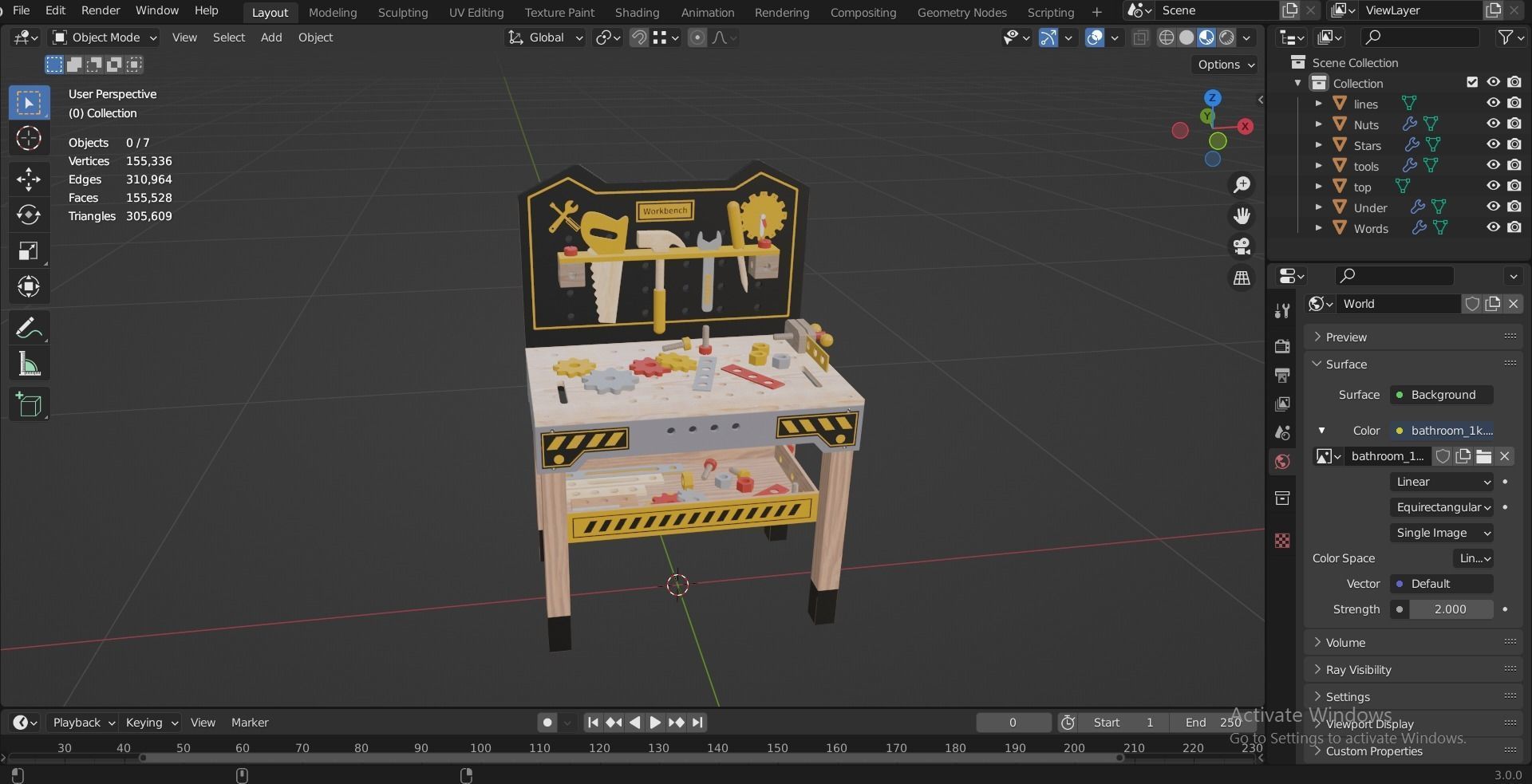 ROBUD Wooden Tool and Woomax Wooden ToolBox 3D Model Collection_17