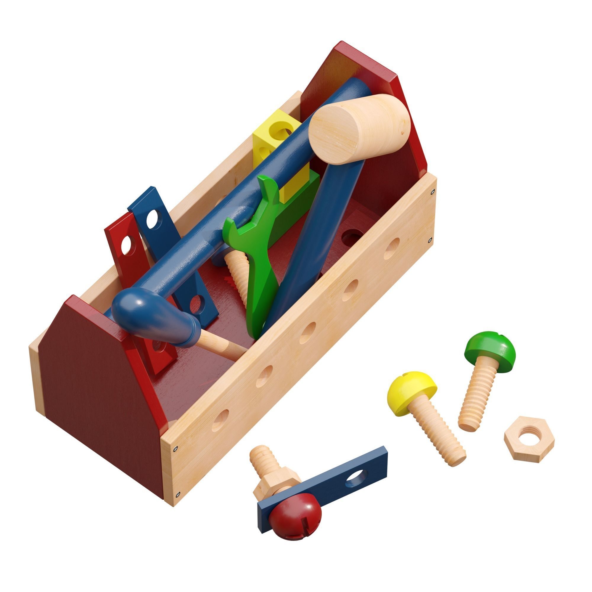 ROBUD Wooden Tool and Woomax Wooden ToolBox 3D Model Collection_20