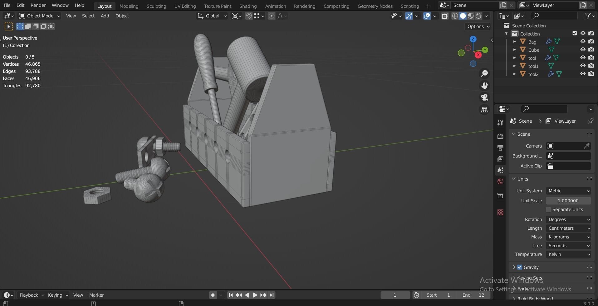 ROBUD Wooden Tool and Woomax Wooden ToolBox 3D Model Collection_34