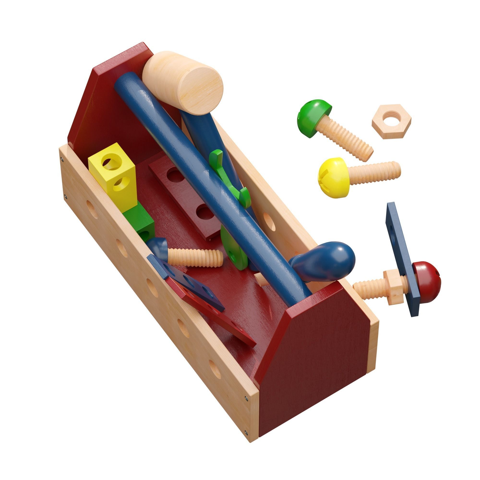 ROBUD Wooden Tool and Woomax Wooden ToolBox 3D Model Collection_25