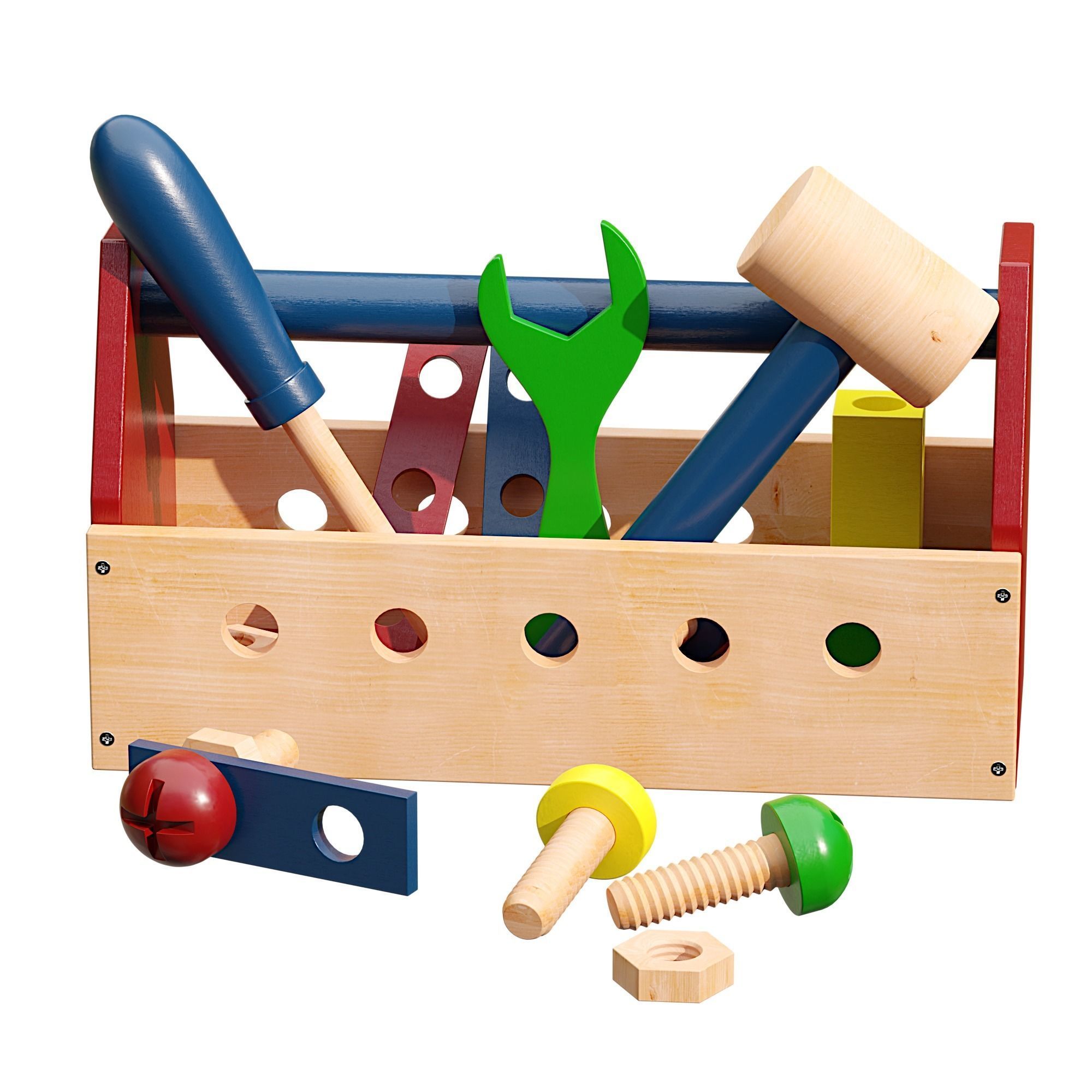 ROBUD Wooden Tool and Woomax Wooden ToolBox 3D Model Collection_24