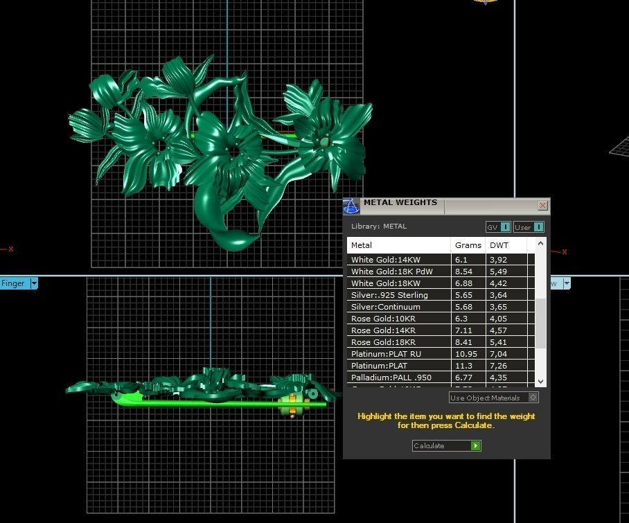 vintage brooch flower orchid 766 3D print model_6