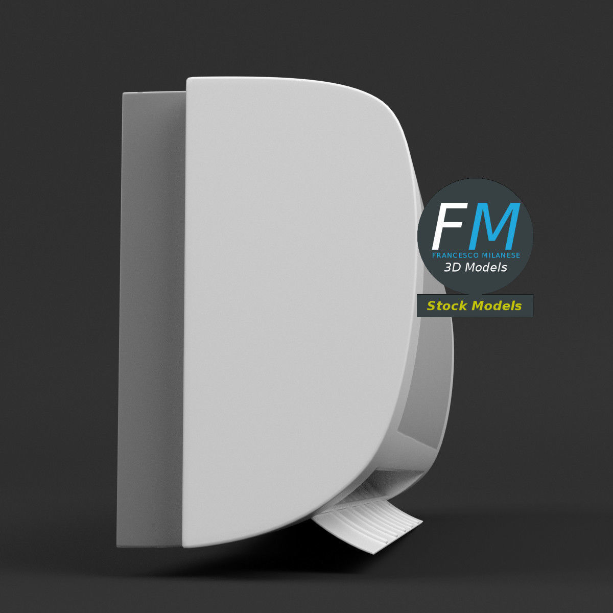 Air conditioner internal unit 3D model_4