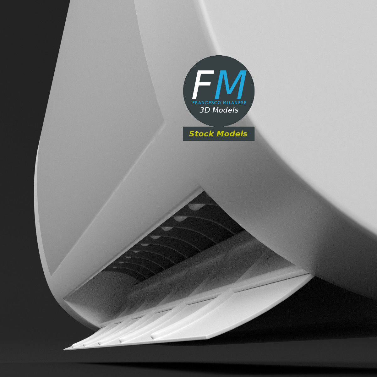 Air conditioner internal unit 3D model_5