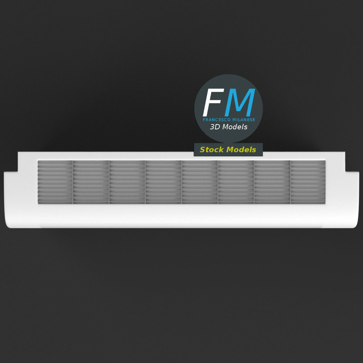 Air conditioner internal unit 3D model_6